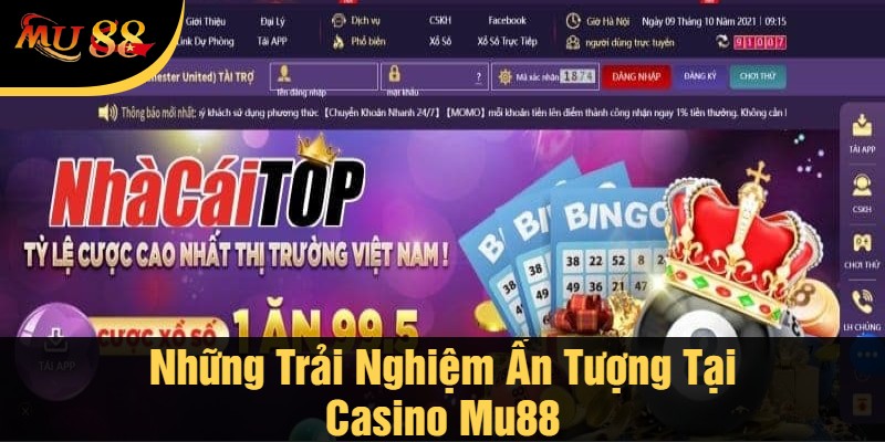 Những Trải Nghiệm Ấn Tượng Tại Casino Mu88